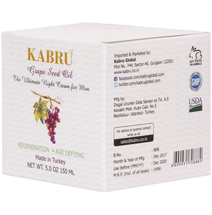 Kabru Grape Seed Oil Cream for Men - Classic Derma