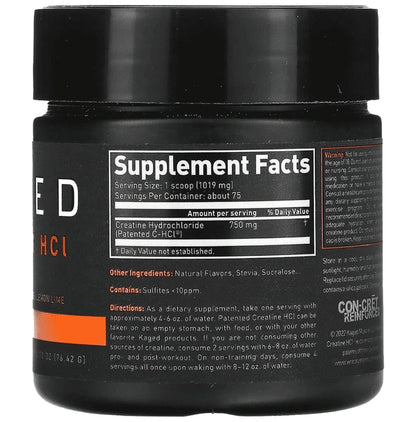 Kaged Muscle Creatine HCL Powder Lemon Lime