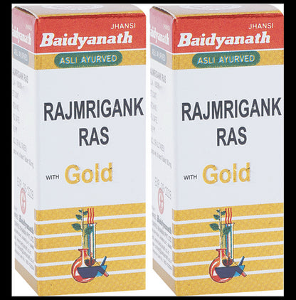 Baidyanath (Jhansi) Rajmrigank Ras with Gold Tablet (10 Each) - Classic Derma