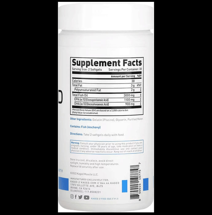Kaged Muscle Omega 3 Softgels