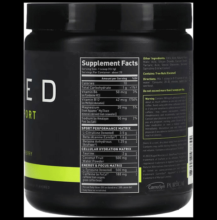 Kaged Muscle Pre-Kaged Sports Powder Mango Lemon