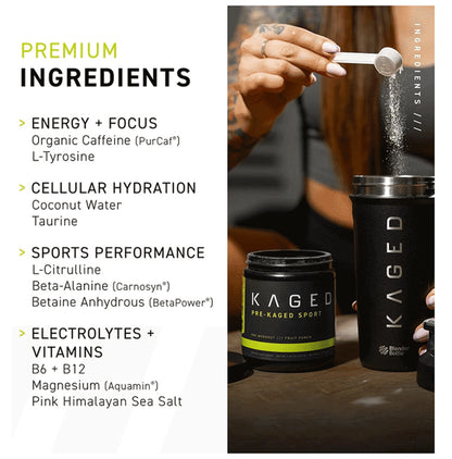 Kaged Muscle Pre-Kaged Sports Powder Mango Lemon