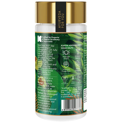 Kapiva Ayur Foods Ashwagandha Gold Capsules with Shilajit & Gokshura | For Stamina & Stress Management