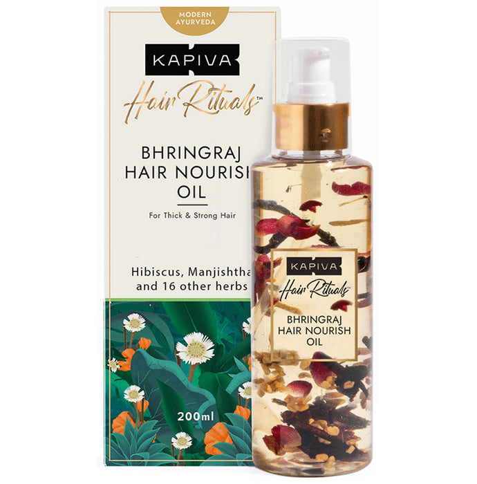 Kapiva Bhringraj Hair Nourish Oil | 100% Ayurvedic, Voluminous Hair Within 90 Days Oil