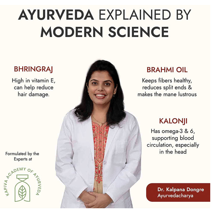 Kapiva Bhringraj Hair Nourish Oil | 100% Ayurvedic, Voluminous Hair Within 90 Days Oil