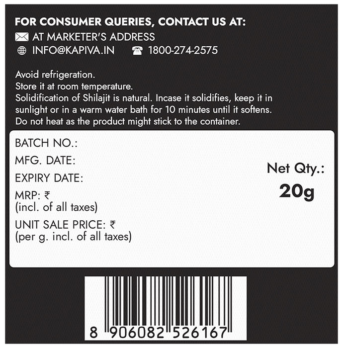 Kapiva Himalayan Shilajit | Ayurvedic Formula for Strength, Stamina & Power