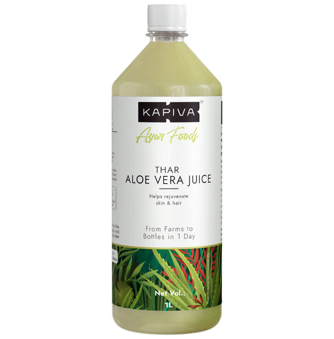 Kapiva Thar Aloe Vera Juice (with Pulp) | Rejuvenates Skin & Hair | No Added Sugar - Classic Derma