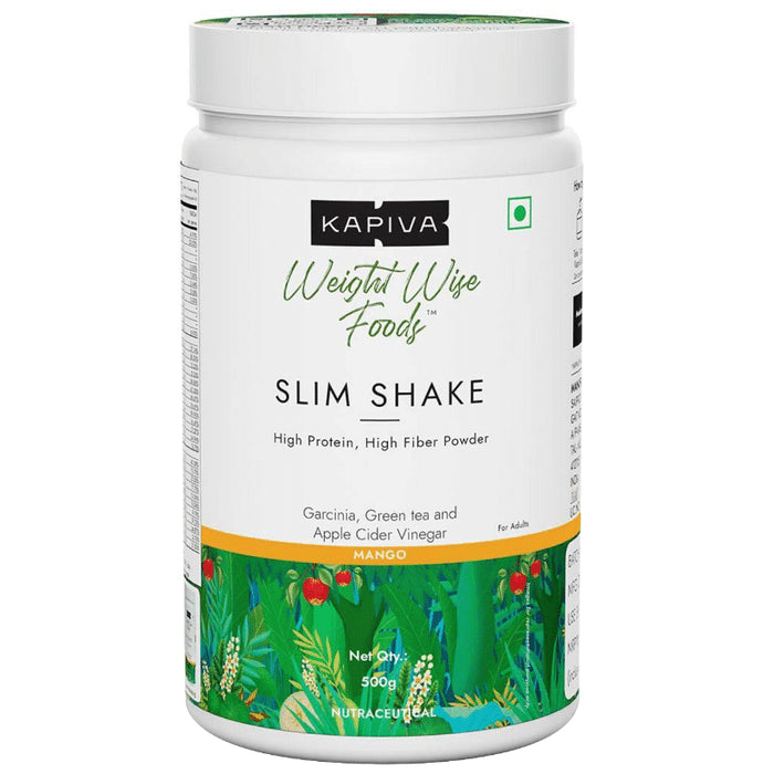 Kapiva Weight Wise Foods Slim Shake Weight Control with High Protein & High Fibre | Flavour Mango - Classic Derma