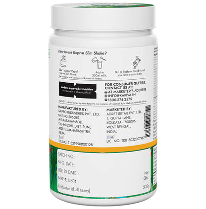 Kapiva Weight Wise Foods Slim Shake Weight Control with High Protein & High Fibre | Flavour Mango