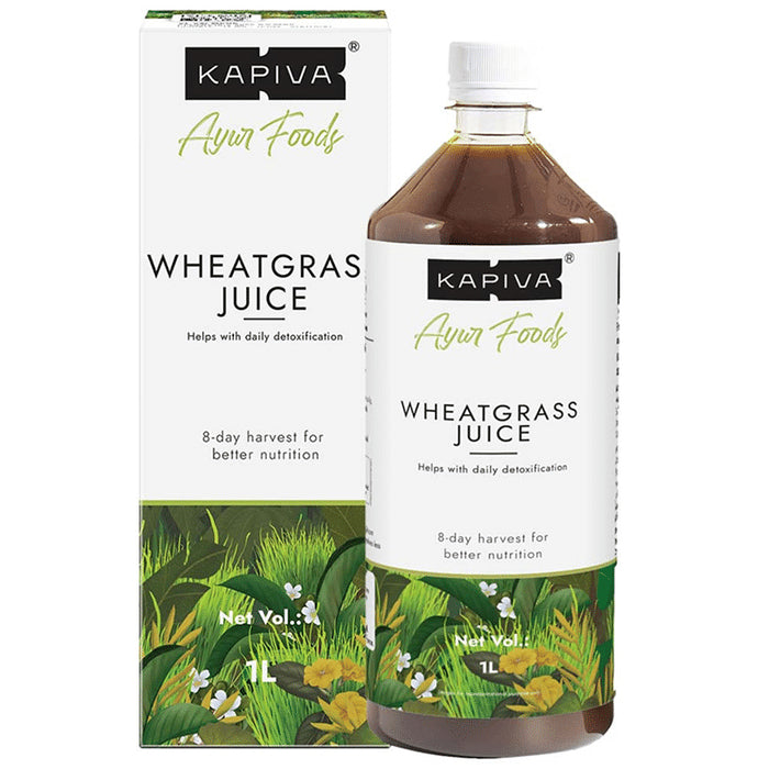 Kapiva Wheatgrass Juice | Detoxify the Liver, Cleanse the Digestive System and Purify Blood - Classic Derma