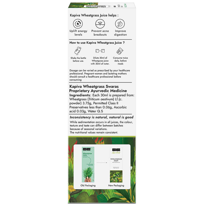 Kapiva Wheatgrass Juice | Detoxify the Liver, Cleanse the Digestive System and Purify Blood