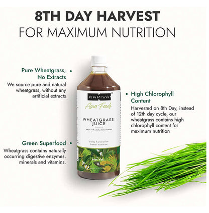 Kapiva Wheatgrass Juice | Detoxify the Liver, Cleanse the Digestive System and Purify Blood