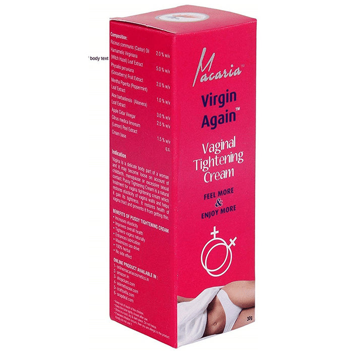 Macaria Virgin Again Vaginal Tightening Cream - Classic Derma