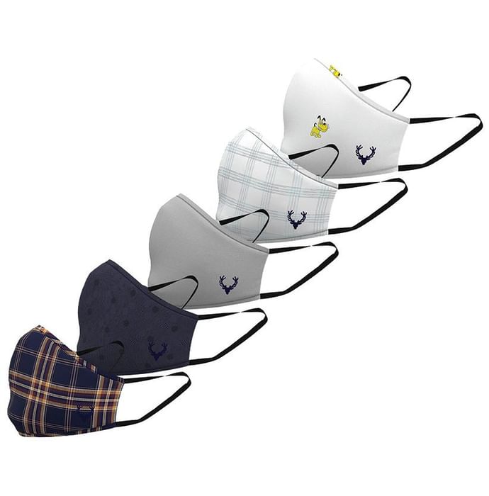 Allen Solly ABMSERGFQ74110 Kids Mask (7-10 Years) Free Size Assorted - Classic Derma