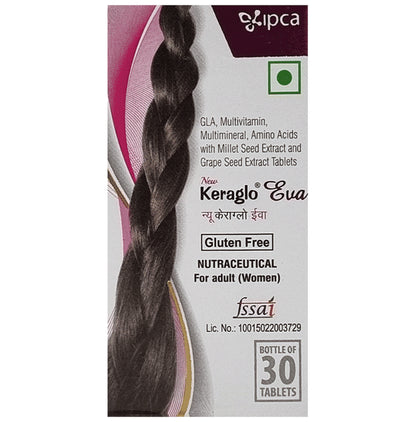 Keraglo Eva Tablet for Adult Women | Hair Fall Treatment Gluten Free - Classic Derma