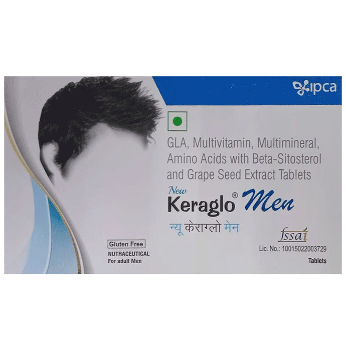 Keraglo Men Tablet with Multivitamin, Multimineral & Natural Extracts - Classic Derma