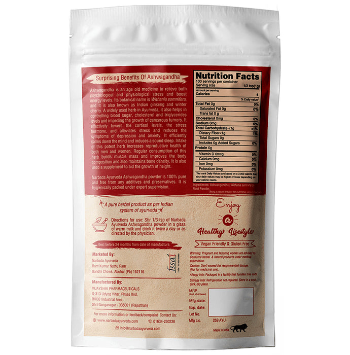 Narbada Ayurveda Ashwagandha Root Powder