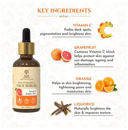 Khadi Essentials 20% Vitamin C Face Serum