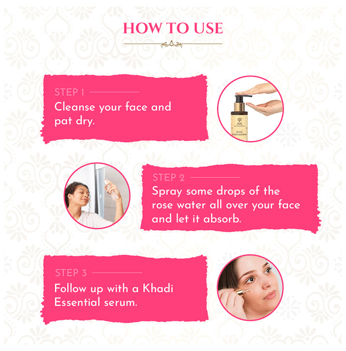 Khadi Essentials Pure Wild Rose Water