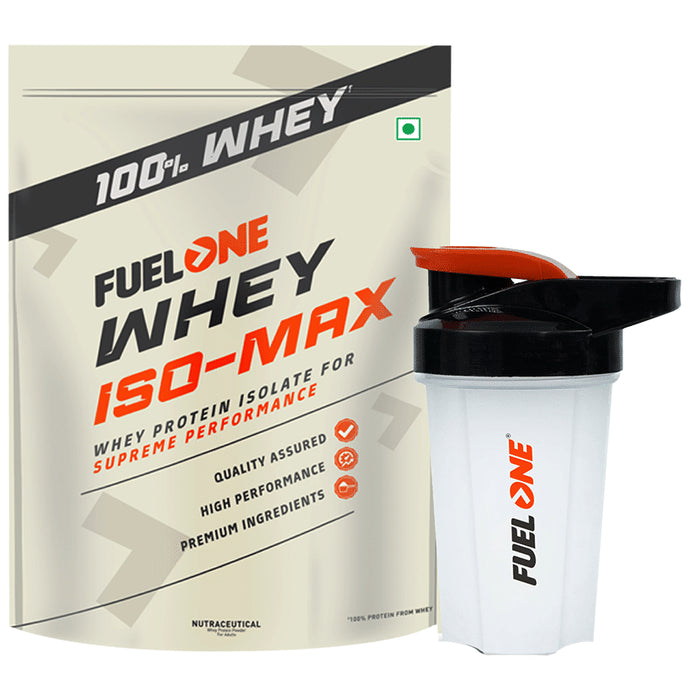 Fuel One Whey Iso-Max Protein Isolate | No Added Sugar | Chocolate with Shaker - Classic Derma