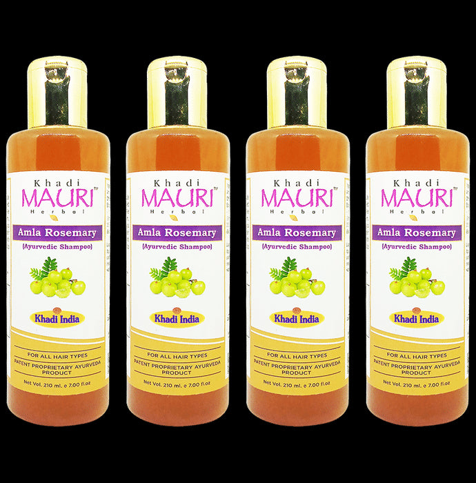 Khadi Mauri Herbal Amla Rosemary Ayurvedic Shampoo (210ml Each) - Classic Derma
