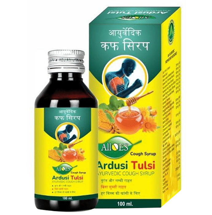 Alloes Ayurvedic Cough Syrup with Ardusi Tulsi & Honey - Classic Derma