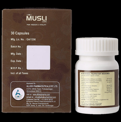 Alloes Musli Capsule for Vigour & Vitality