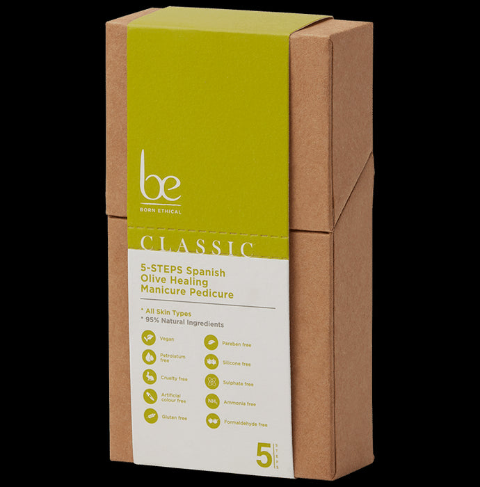 Born Ethical Spanish Olive Healing Classic Manicure Pedicure Kit - Classic Derma