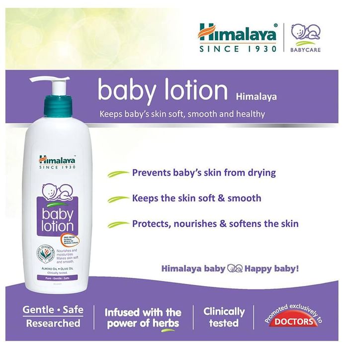 Himalaya Baby Lotion with Almond & Olive Oil | Nourishes & Moisturises Baby's Skin | Paraben-Free