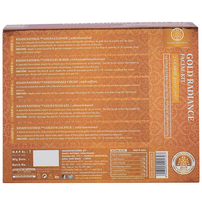 Khadi Naturals Gold Radiance Mini Facial Kit