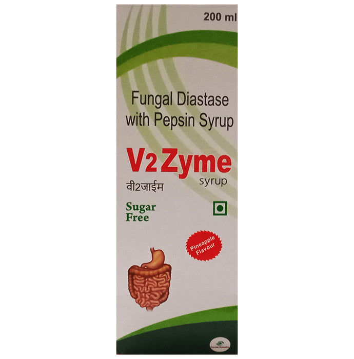 V2 Zyme Syrup Pineapple Sugar Free - Classic Derma