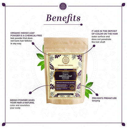 Khadi Naturals Organic Indigo Leaf Powder