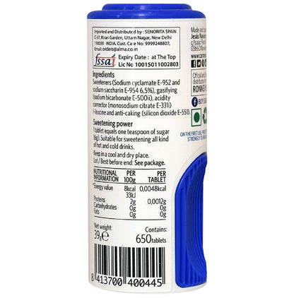 Alma Cyclamate & Sacharin Sweetener | Sugar Free Tablet