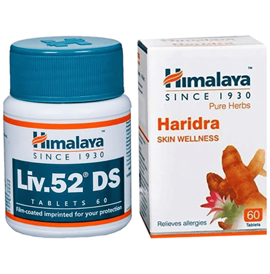 Himalaya Combo Pack of Liv. 52 DS Tablet (60) & Haridra Tablet (60) - Classic Derma