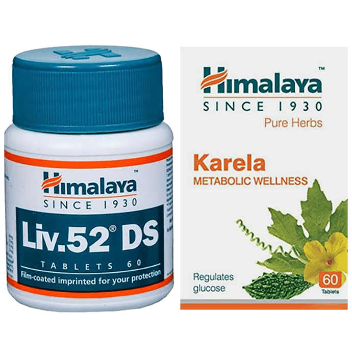 Himalaya Combo Pack of Liv. 52 DS Tablet (60) & Karela Tablet (60) - Classic Derma