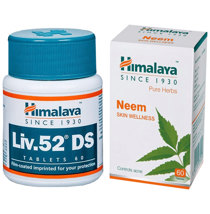 Himalaya Combo Pack of Liv. 52 DS Tablet (60) & Neem Tablet (60) - Classic Derma