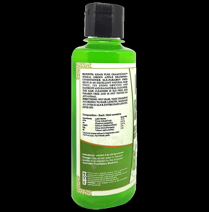 Khadi Pure Combo Pack of Herbal Green Apple Shampoo + Conditioner & Herbal Reetha Shampoo SLS & Paraben Free (210ml Each)