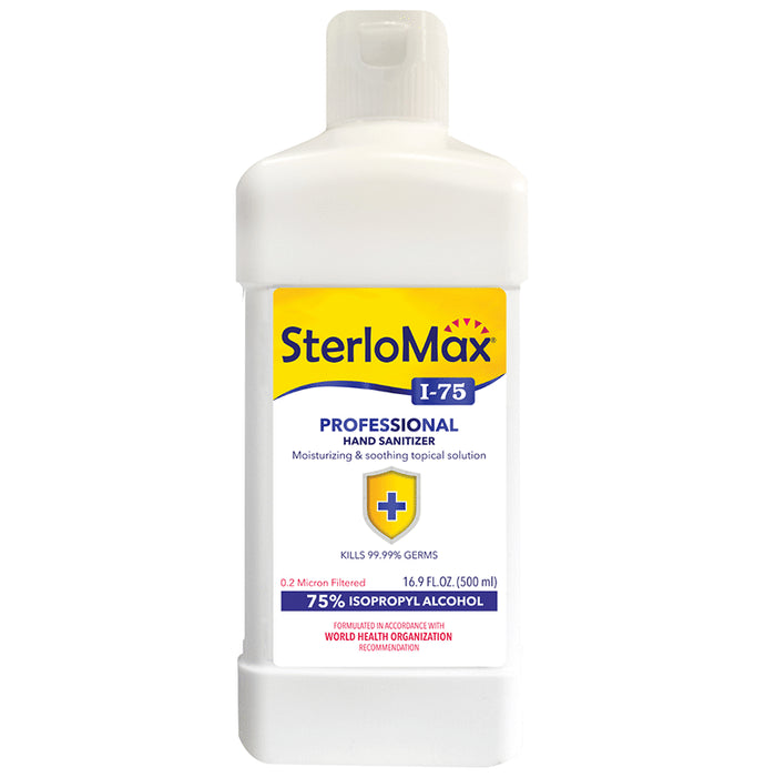 SterloMax I 75 Professional Hand Sanitizer (500ml Each) - Classic Derma