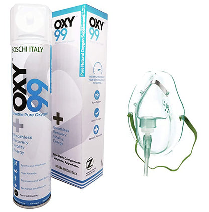 Oxy99 Portable Oxygen Can (6ltr Each) with 1 Mask - Classic Derma