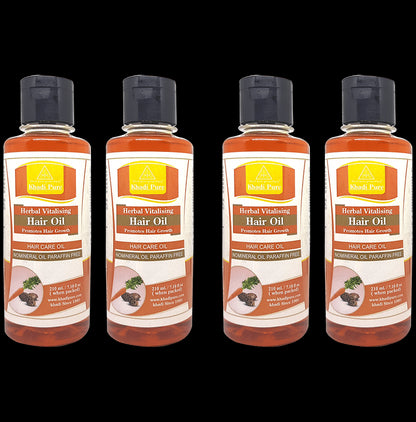 Khadi Pure Herbal Vitalising Hair Oil (210ml Each) - Classic Derma
