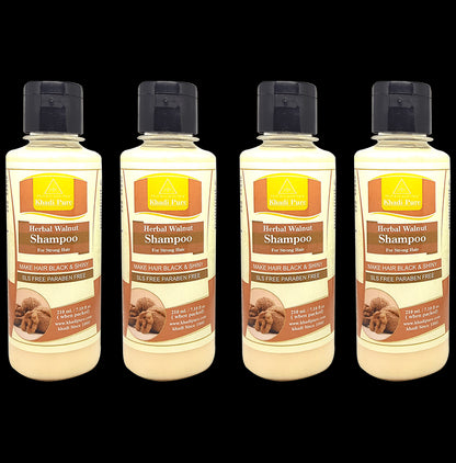 Khadi Pure Herbal Walnut Shampoo (210ml Each) SLS & Paraben Free - Classic Derma