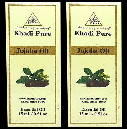 Khadi Pure Jojoba Essential Oil (15ml Each) - Classic Derma