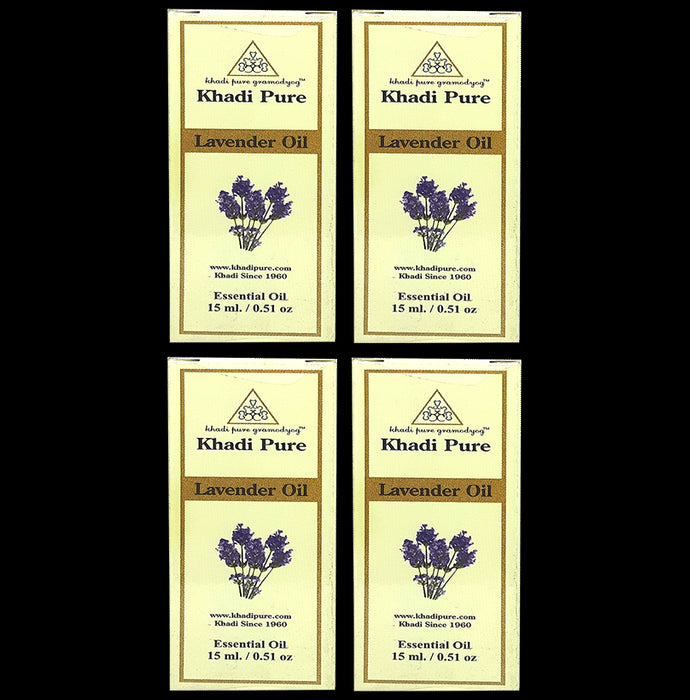 Khadi Pure Lavender Essential Oil (15ml Each) - Classic Derma