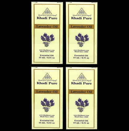 Khadi Pure Lavender Essential Oil (15ml Each) - Classic Derma