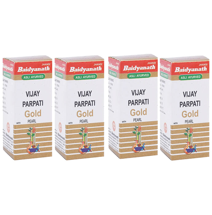 Baidyanath (Jhansi) Vijay Parpati Gold with Pearl Powder (2gm Each) - Classic Derma