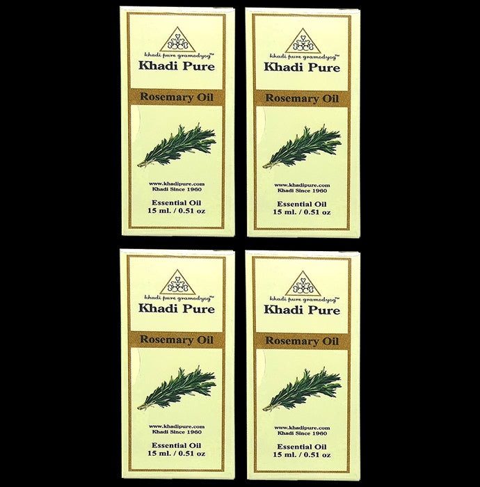 Khadi Pure Rosemary Essential Oil (15ml Each) - Classic Derma