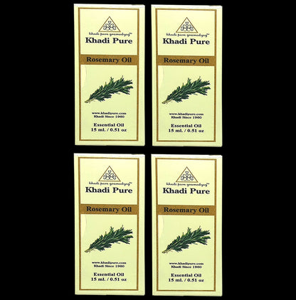 Khadi Pure Rosemary Essential Oil (15ml Each) - Classic Derma