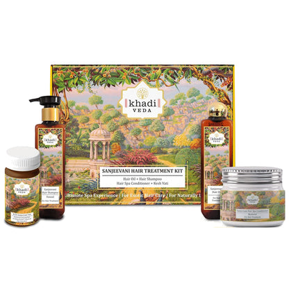 Khadi Veda Sanjeevani Hair Treatment Kit - Classic Derma