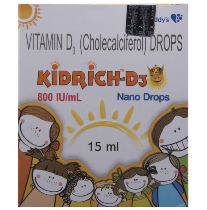 Kidrich-D3 Vitamin D3 (Cholecalciferol) 800 IU/ml Nano Drop | For Kids' Bone Health - Classic Derma