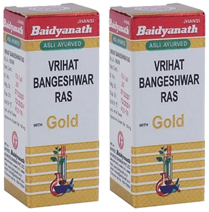 Baidyanath (Jhansi) Vrihat Bangeshwar Ras with Gold (10 Each) - Classic Derma